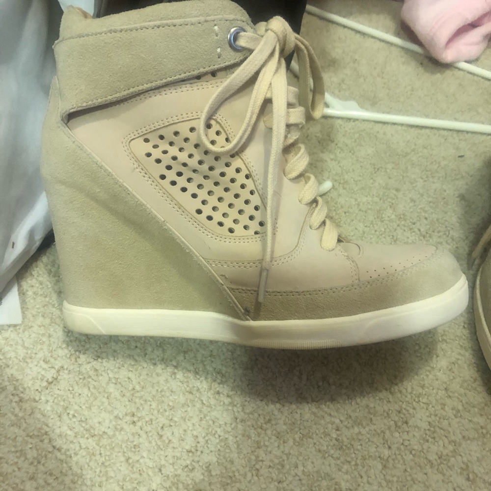 French Connection Suede Wedge Sneaker